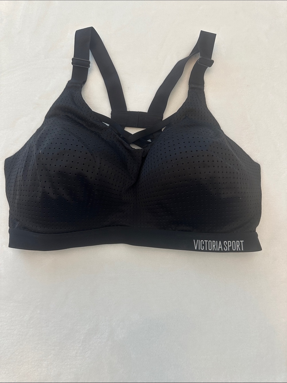 Victoria Sport Black Perforated High-Support Sports Bra-36DD